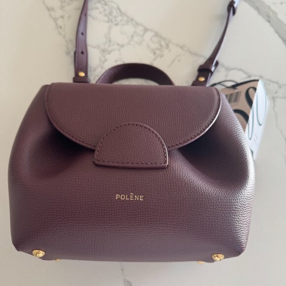 NWT LIMITED EDITION Polene Numero Un Nano Textured Burgundy - Picture 8 of 9